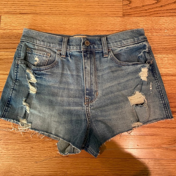 Ripped high rise distressed jean short - Picture 1 of 2